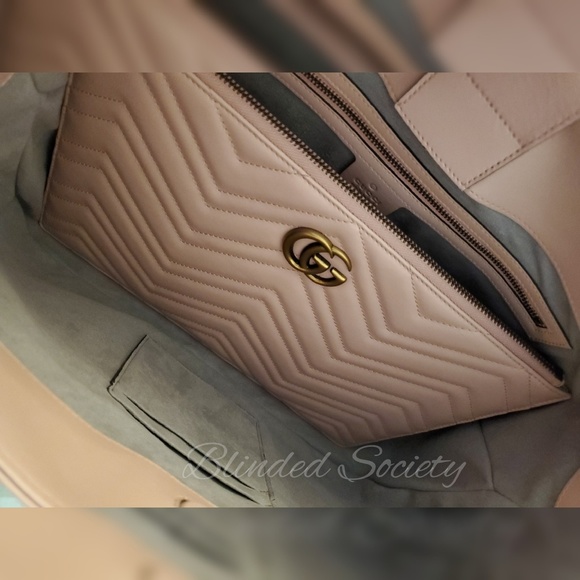 ☆☆SOLD☆☆ Gucci Marmont Zipper Pouch Clutch Handbag - Picture 7 of 7